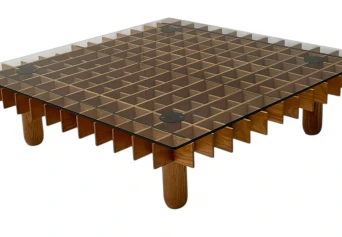 XL Kyoto Graphic Coffee Table by Gianfranco Frattini for Ghianda / Knoll, 1974